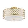 4_Arabesque 18 1/4" Wide Soft Gold Drum Ceiling Light more views