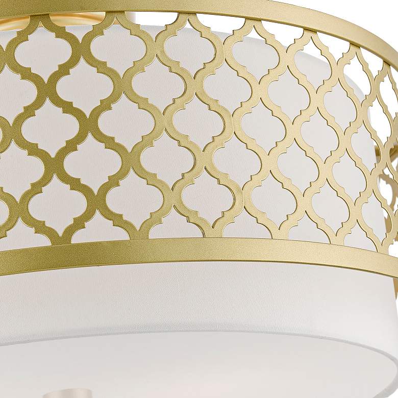 Image 5 Arabesque 18 1/4" Wide Soft Gold Drum Ceiling Light more views