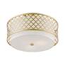 5_Arabesque 18 1/4" Wide Soft Gold Drum Ceiling Light more views