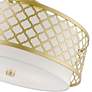 7_Arabesque 18 1/4" Wide Soft Gold Drum Ceiling Light more views
