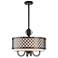 Arabesque 18" Wide English Bronze 5-Light Drum Chandelier