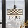 1_Arabesque 18" Wide English Bronze 5-Light Drum Chandelier