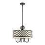 3_Arabesque 18" Wide English Bronze 5-Light Drum Chandelier more views