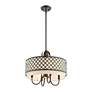 5_Arabesque 18" Wide English Bronze 5-Light Drum Chandelier more views