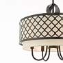 6_Arabesque 18" Wide English Bronze 5-Light Drum Chandelier more views