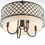 7_Arabesque 18" Wide English Bronze 5-Light Drum Chandelier more views