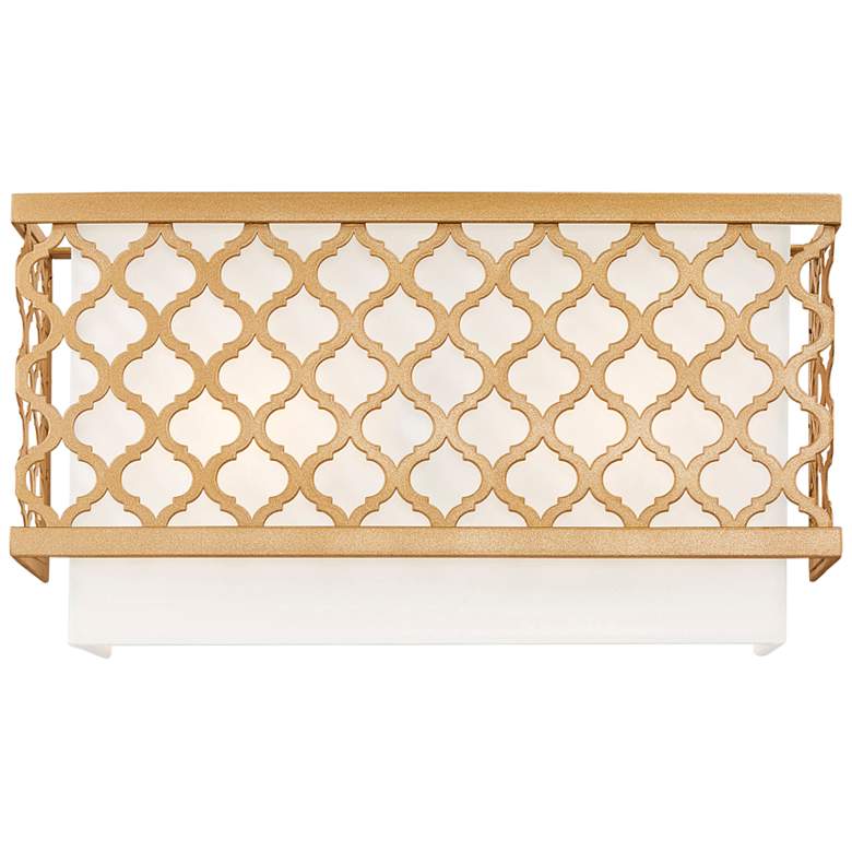 Image 3 Arabesque 7" High Soft Gold Wall Sconce more views