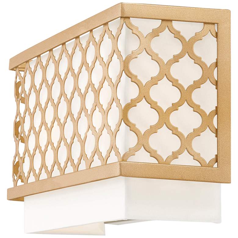 Image 4 Arabesque 7" High Soft Gold Wall Sconce more views