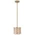 Arabesque 7" Wide Soft Gold Drum Mini Pendant