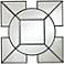 Arabesque Black Geometric 24" Square Silver Wall Mirror