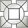 Arabesque Black Shadow Box 24" Square Silver Wall Mirror