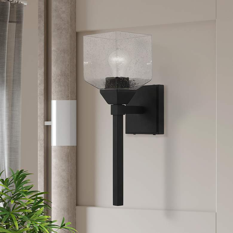 Image 1 Aragon 1 Light Black Wall Sconce