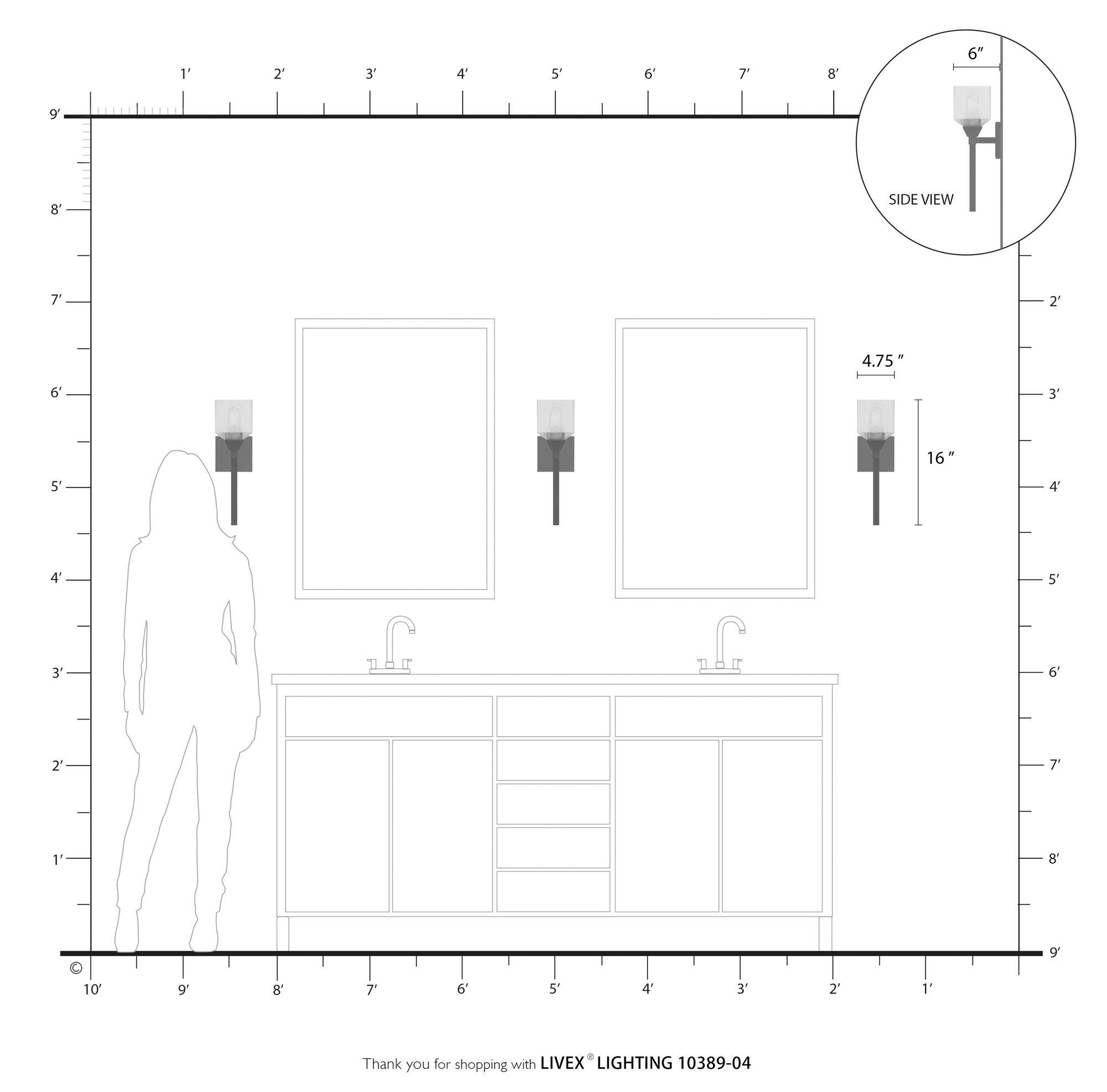 Aragon 1 Light Black Wall Sconce