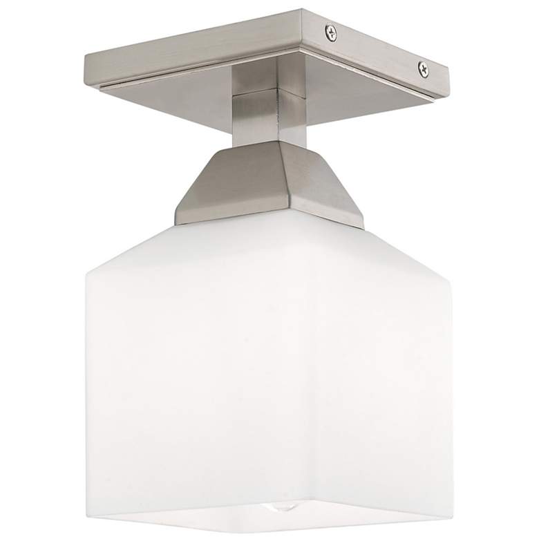 Image 1 Aragon 1 Light Brushed Nickel Ceiling Mount