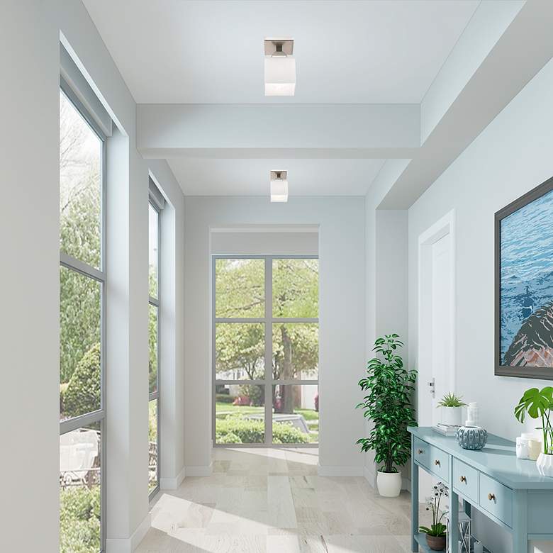 Image 2 Aragon 1 Light Brushed Nickel Ceiling Mount more views