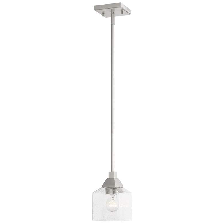 Image 1 Aragon 1 Light Brushed Nickel Mini Pendant
