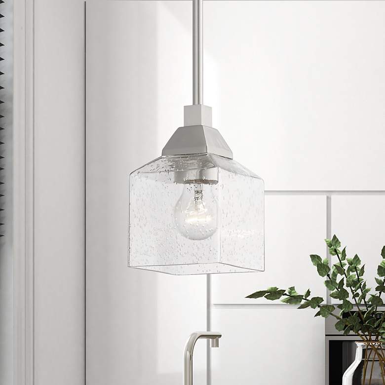 Image 1 Aragon 1 Light Brushed Nickel Mini Pendant
