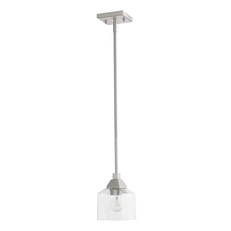 Image 3 Aragon 1 Light Brushed Nickel Mini Pendant more views