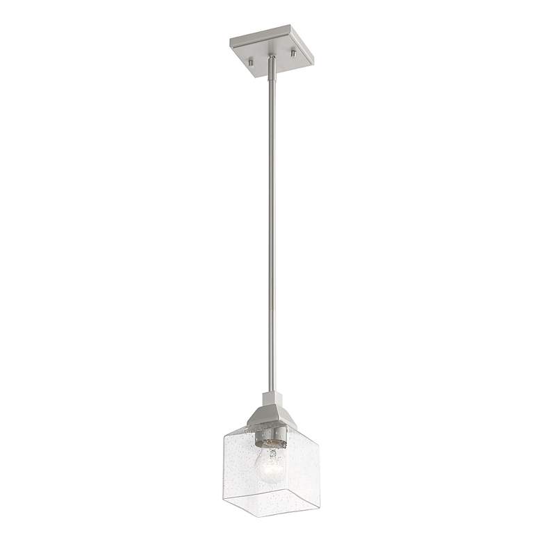 Image 4 Aragon 1 Light Brushed Nickel Mini Pendant more views
