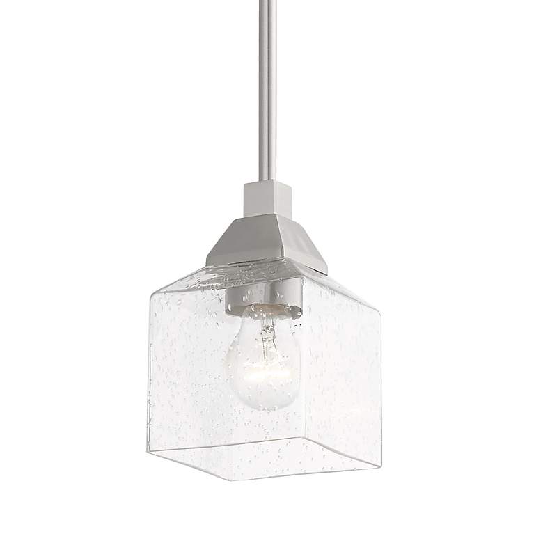 Image 5 Aragon 1 Light Brushed Nickel Mini Pendant more views