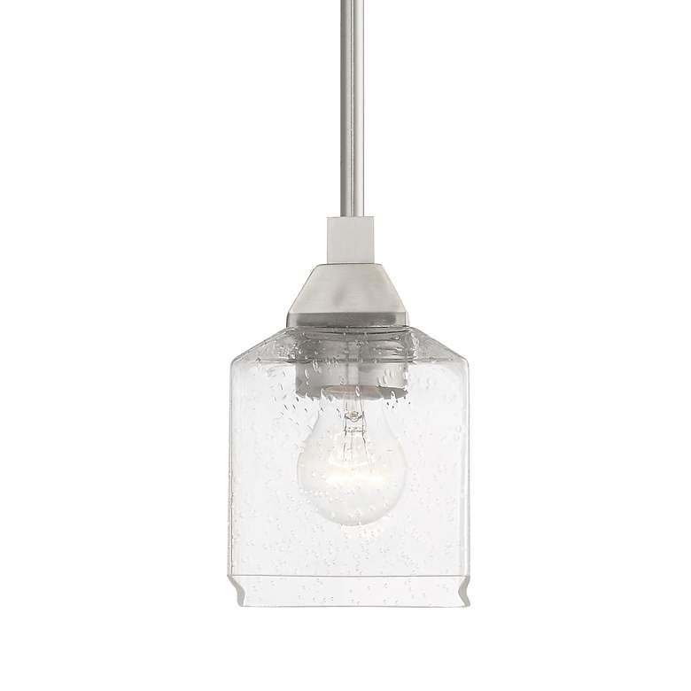 Image 6 Aragon 1 Light Brushed Nickel Mini Pendant more views