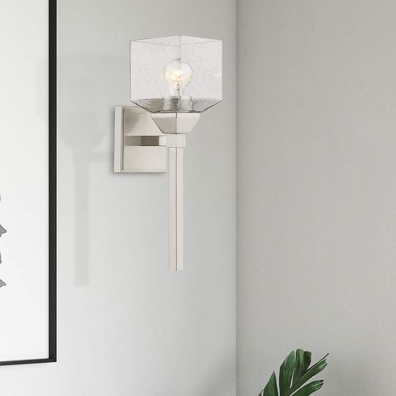 Image 1 Aragon 1 Light Brushed Nickel Sconce