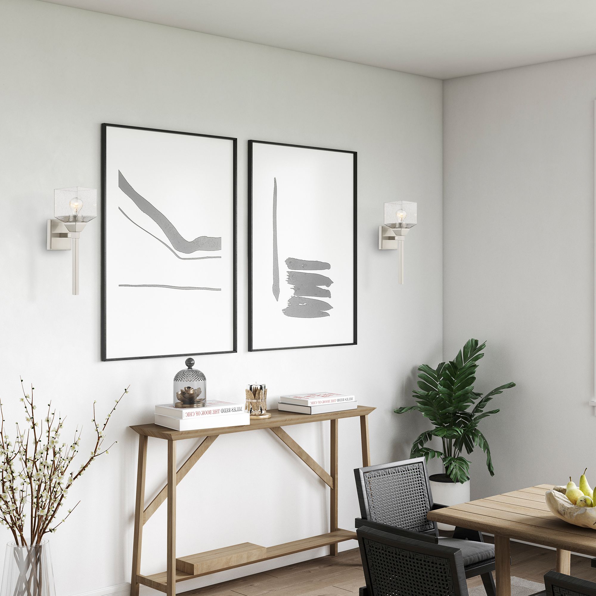 Aragon 1 Light Brushed Nickel Sconce