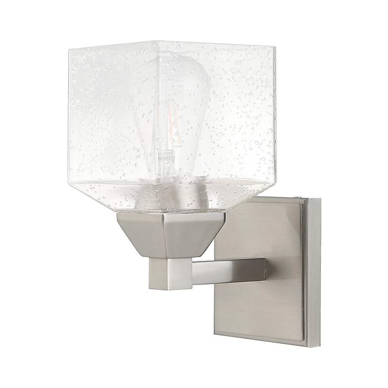 Image 2 Aragon 1 Light Brushed Nickel Wall Sconce more views