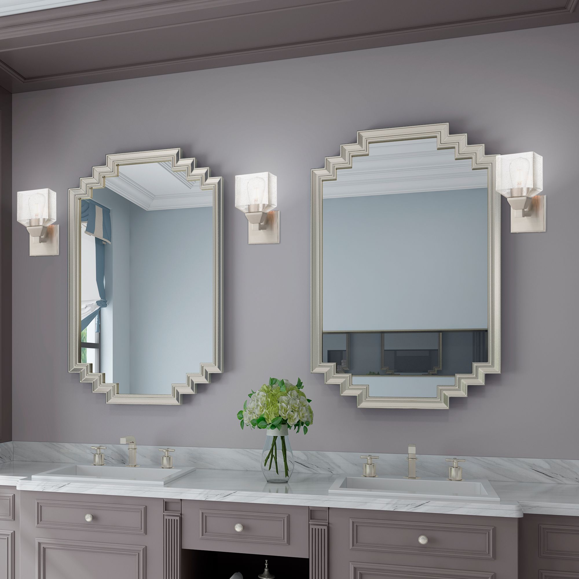 Aragon 1 Light Brushed Nickel Wall Sconce