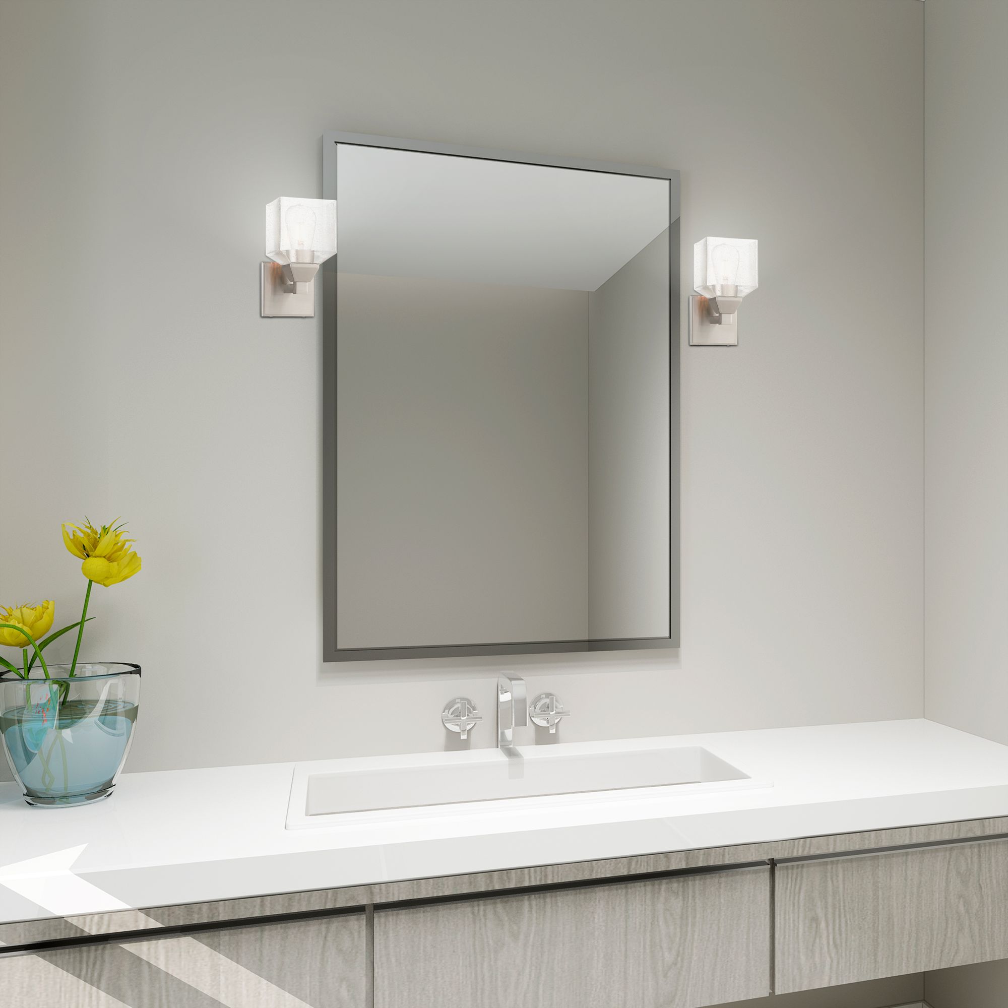 Aragon 1 Light Brushed Nickel Wall Sconce