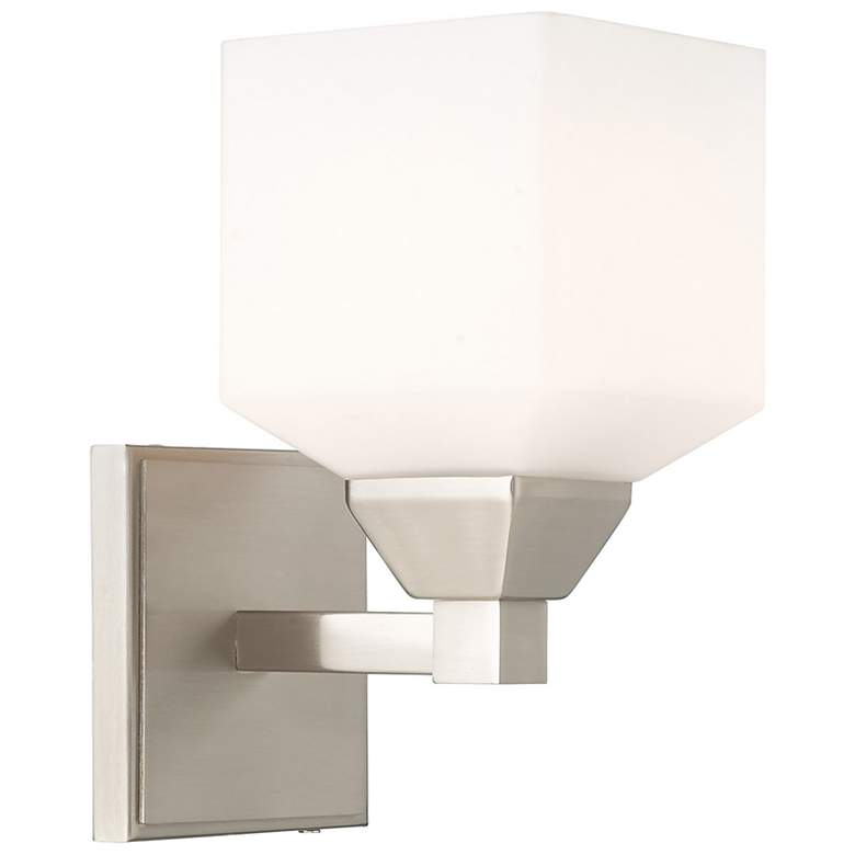 Image 1 Aragon 1 Light Brushed Nickel Wall Sconce