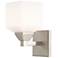 Aragon 1 Light Brushed Nickel Wall Sconce