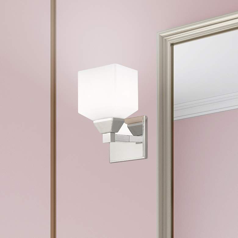Image 1 Aragon 1 Light Brushed Nickel Wall Sconce