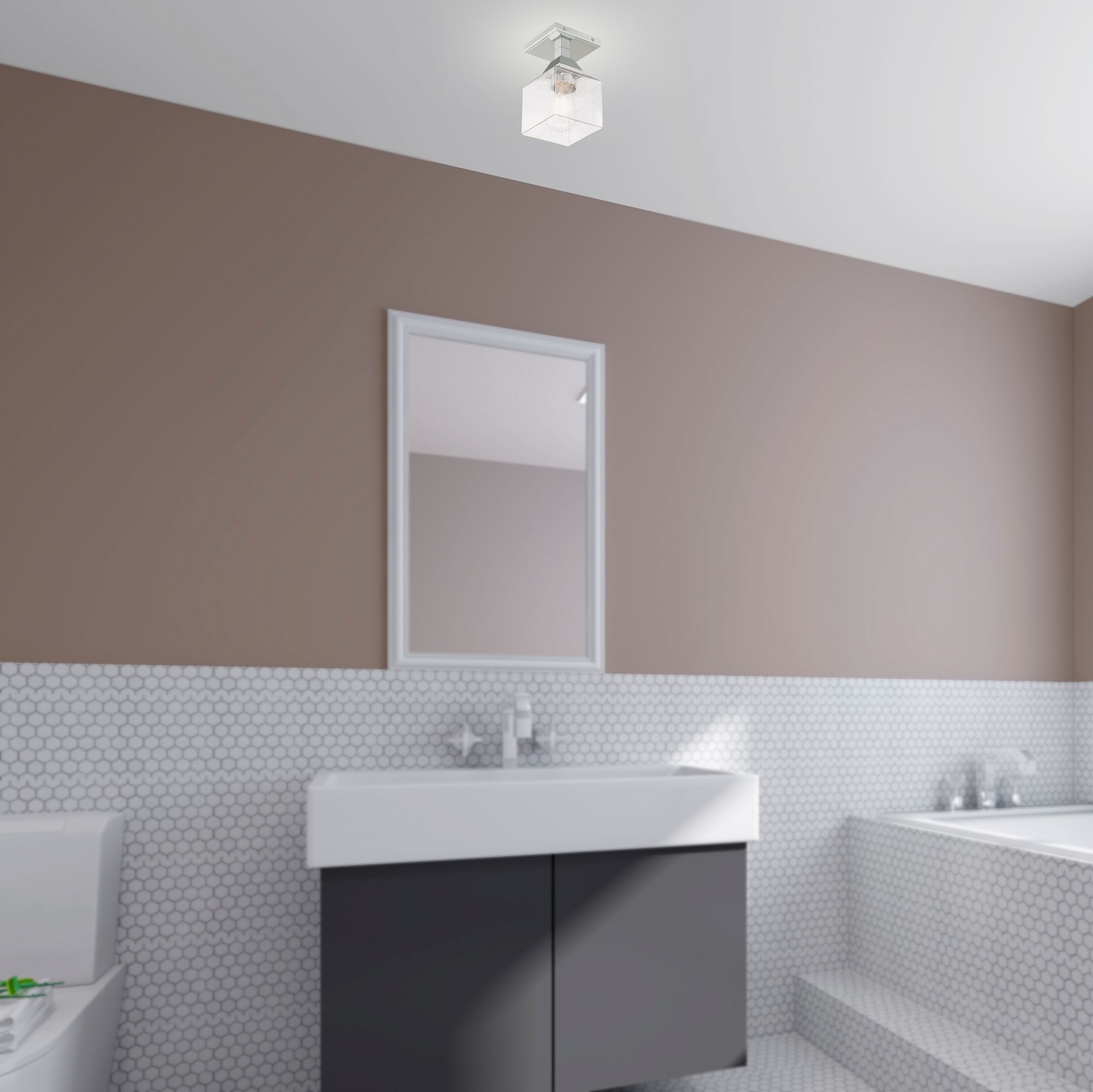 Aragon 1 Light Polished Chrome Ceiling Mount