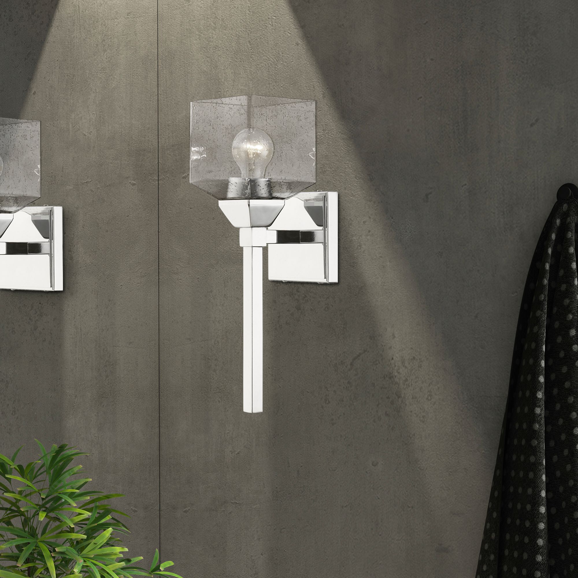 Aragon 1 Light Polished Chrome Vanity Light