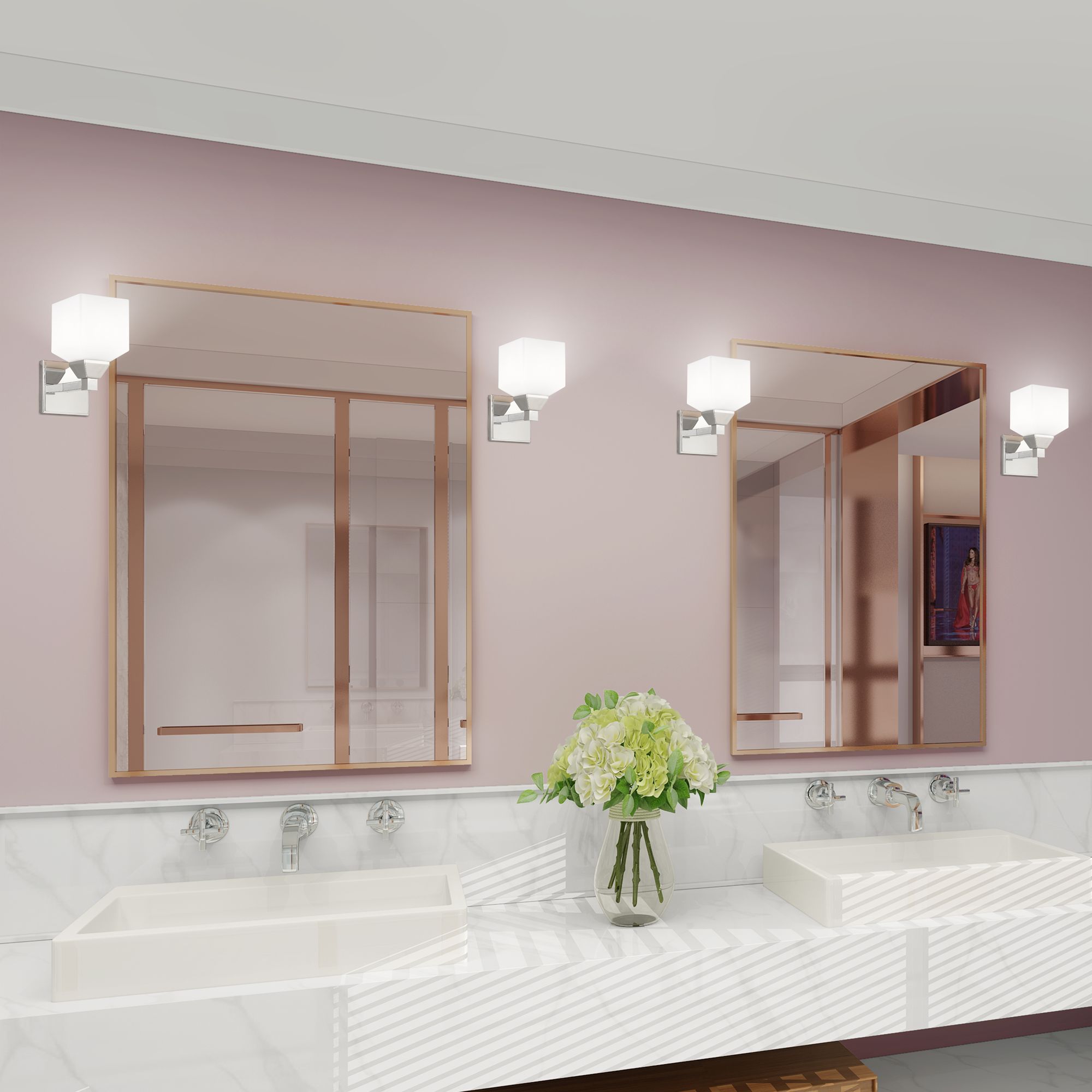 Image 6 Aragon 1 Light Polished Chrome Wall Sconce more views