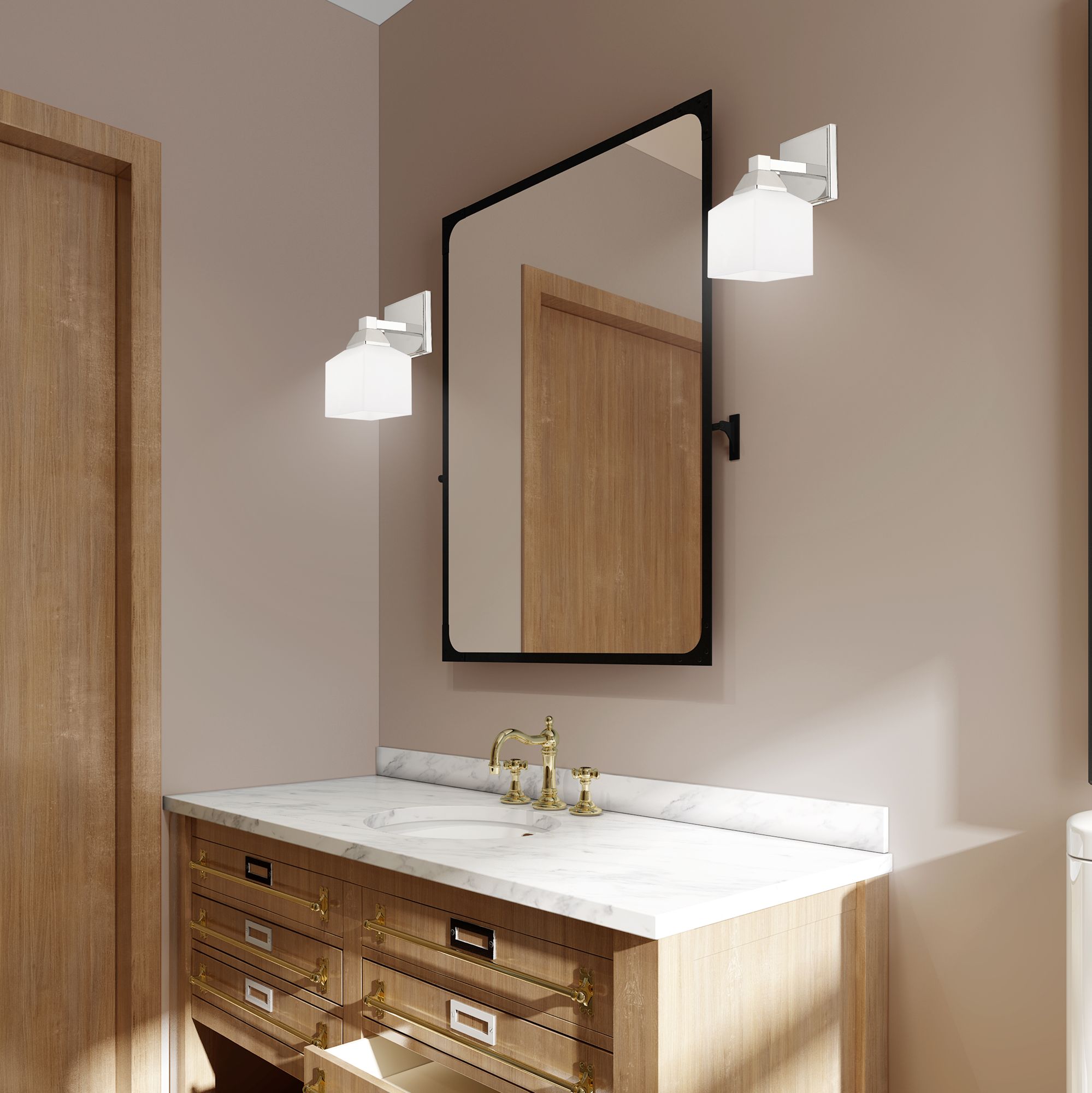 Aragon 1 Light Polished Chrome Wall Sconce