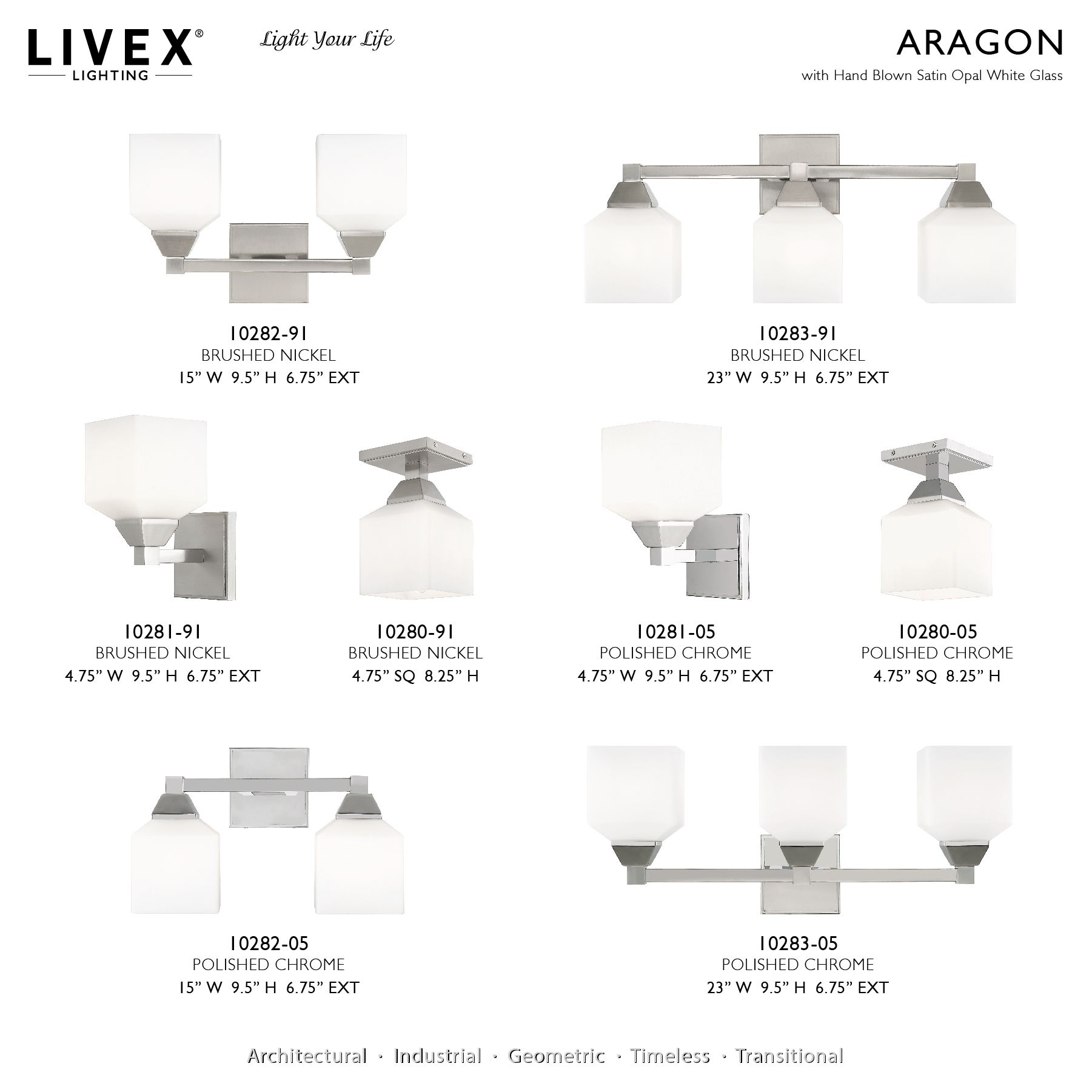 Aragon 1 Light Polished Chrome Wall Sconce