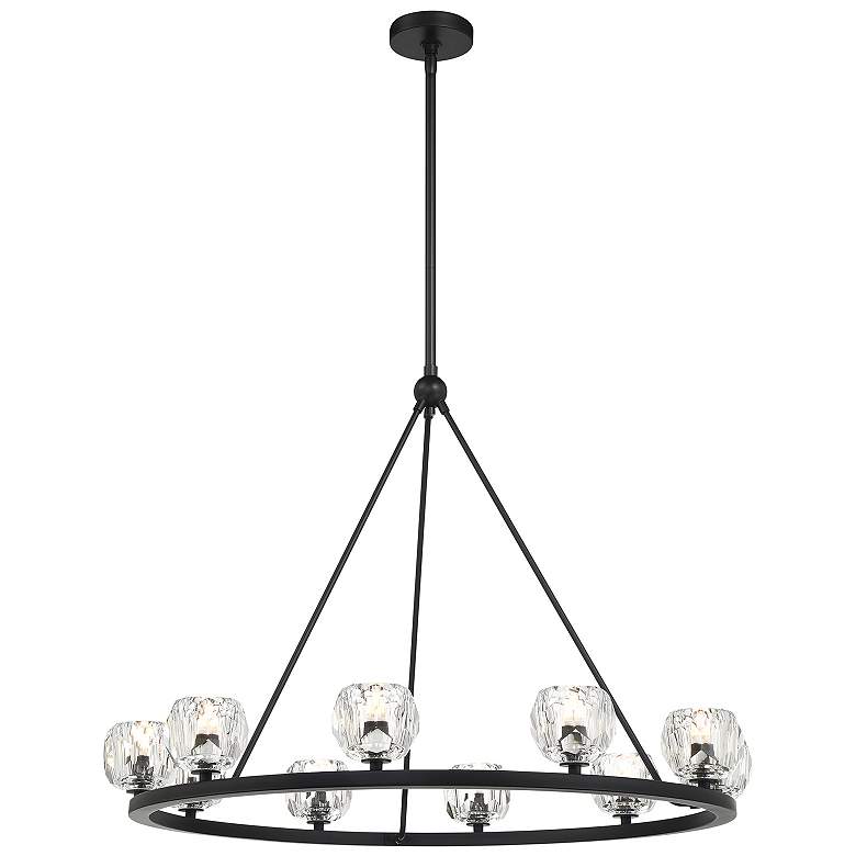 Image 1 Aragon 10 Light Matte Black Chandelier