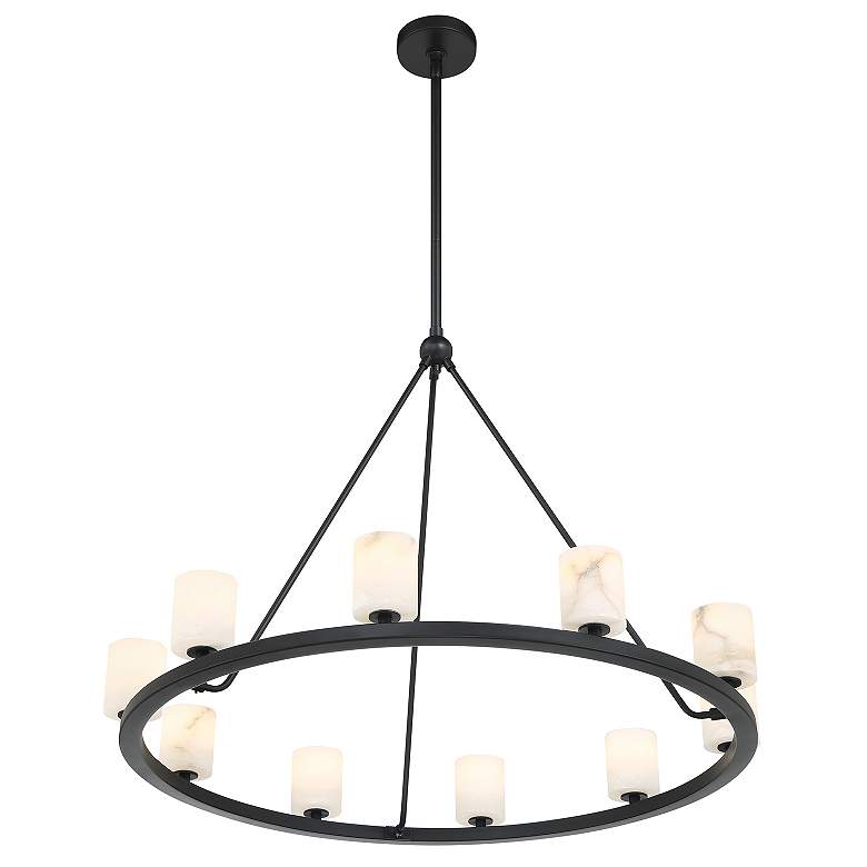 Image 5 Aragon 10 Light Matte Black Chandelier more views