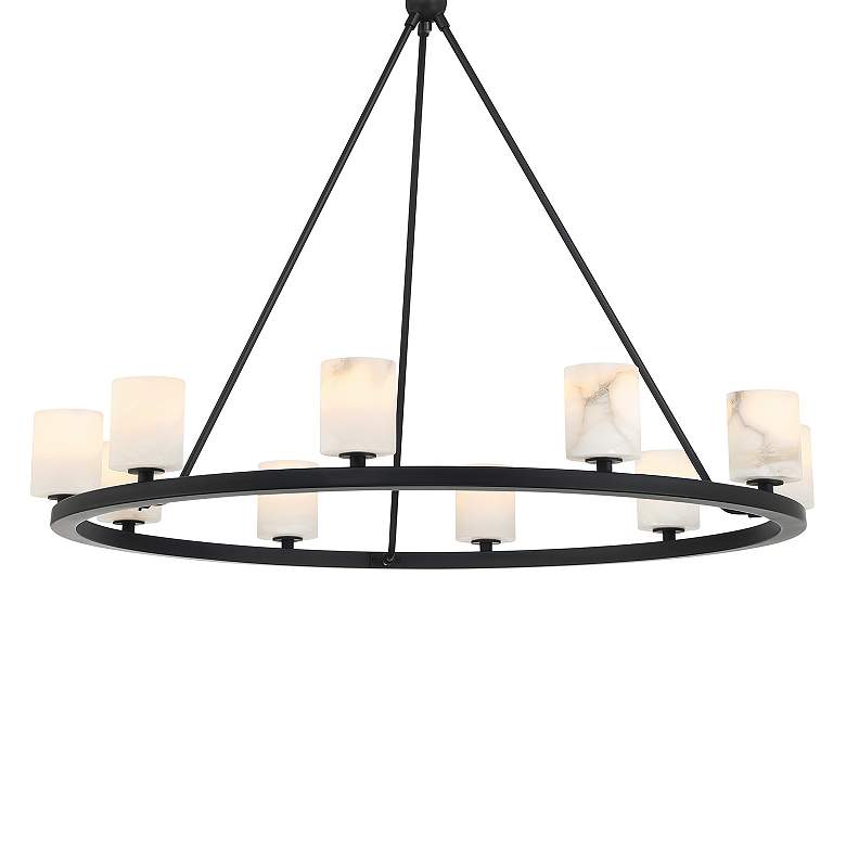 Image 6 Aragon 10 Light Matte Black Chandelier more views