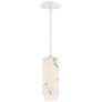 1_Aragon 12.5"H x 4.5"W 1-Light Mini-Pendant in White