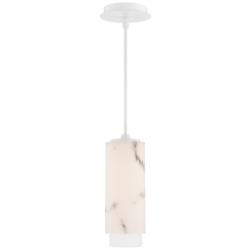 Aragon 12.5"H x 4.5"W 1-Light Mini-Pendant in White