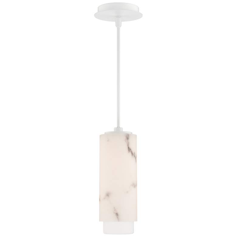 Image 1 Aragon 12.5"H x 4.5"W 1-Light Mini-Pendant in White