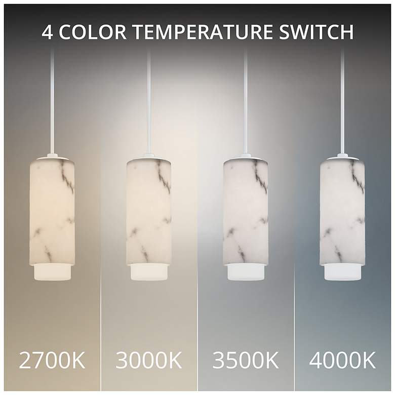Image 3 Aragon 12.5"H x 4.5"W 1-Light Mini-Pendant in White more views