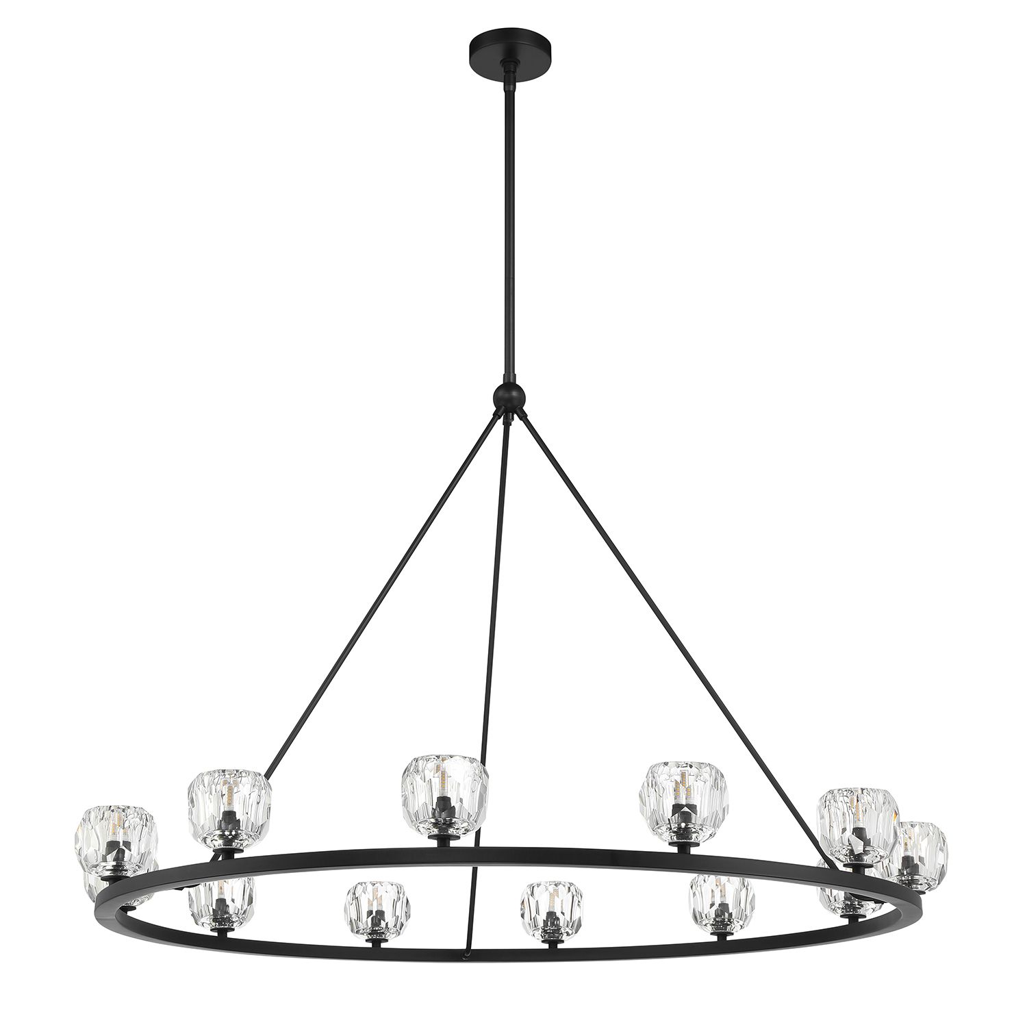 Image 3 Aragon 12 Light Matte Black Chandelier more views