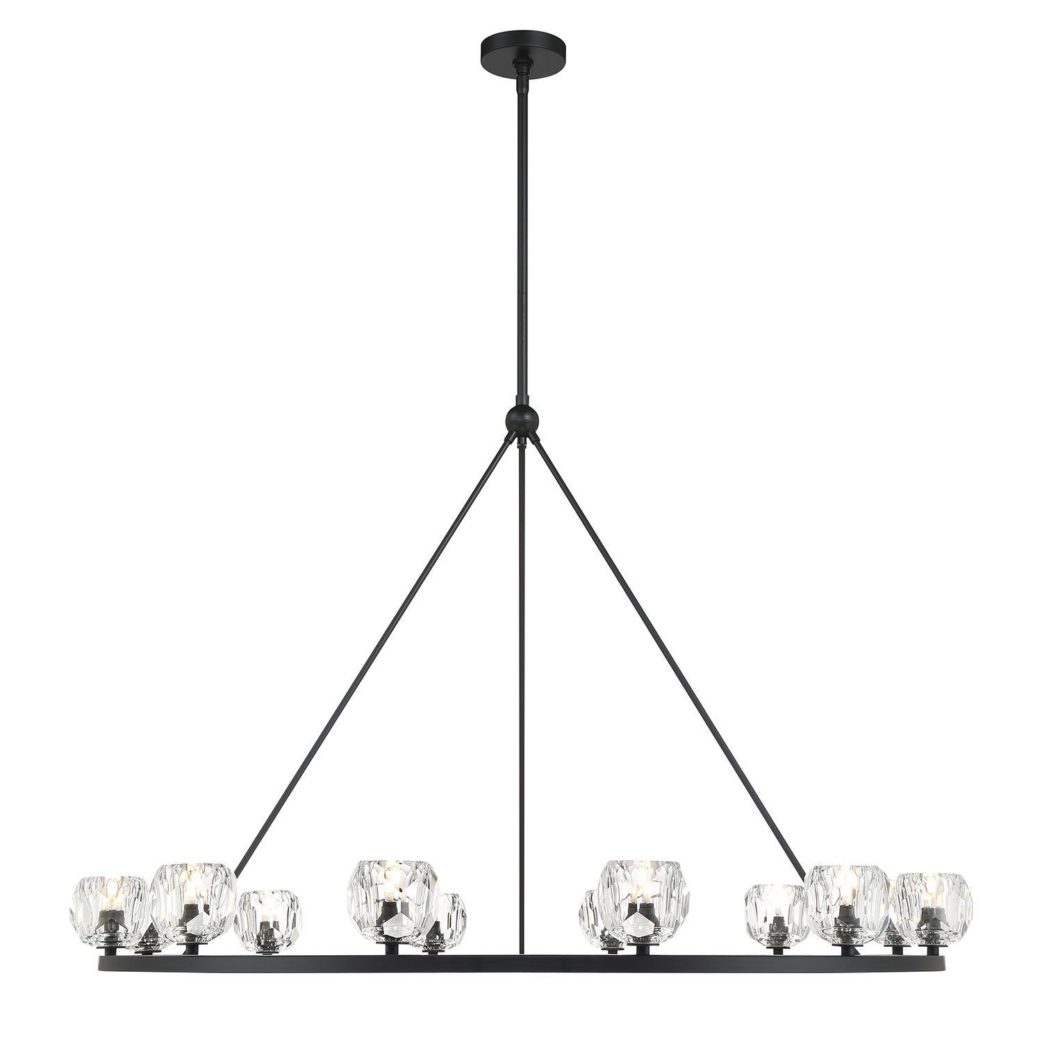 Image 4 Aragon 12 Light Matte Black Chandelier more views
