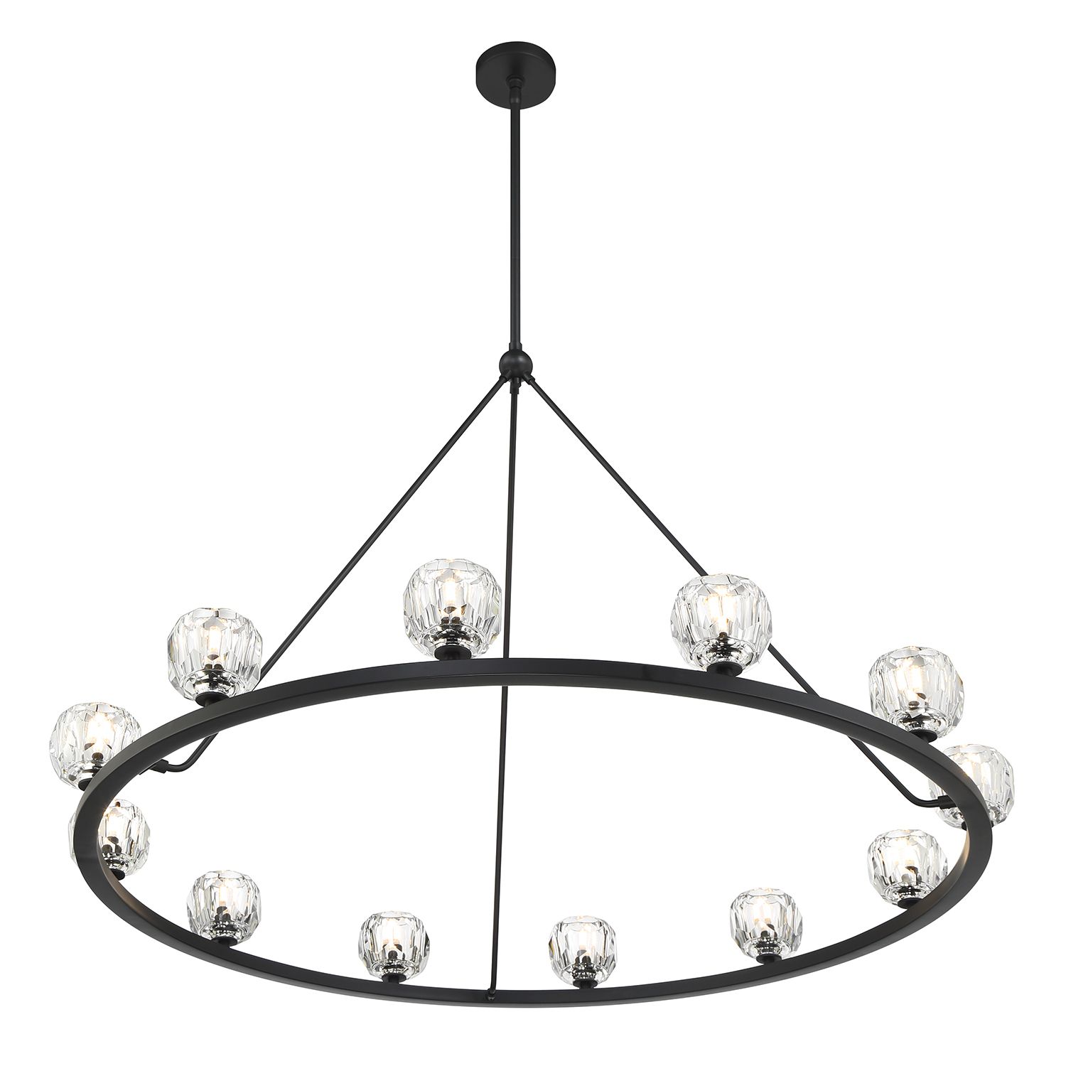 Image 5 Aragon 12 Light Matte Black Chandelier more views