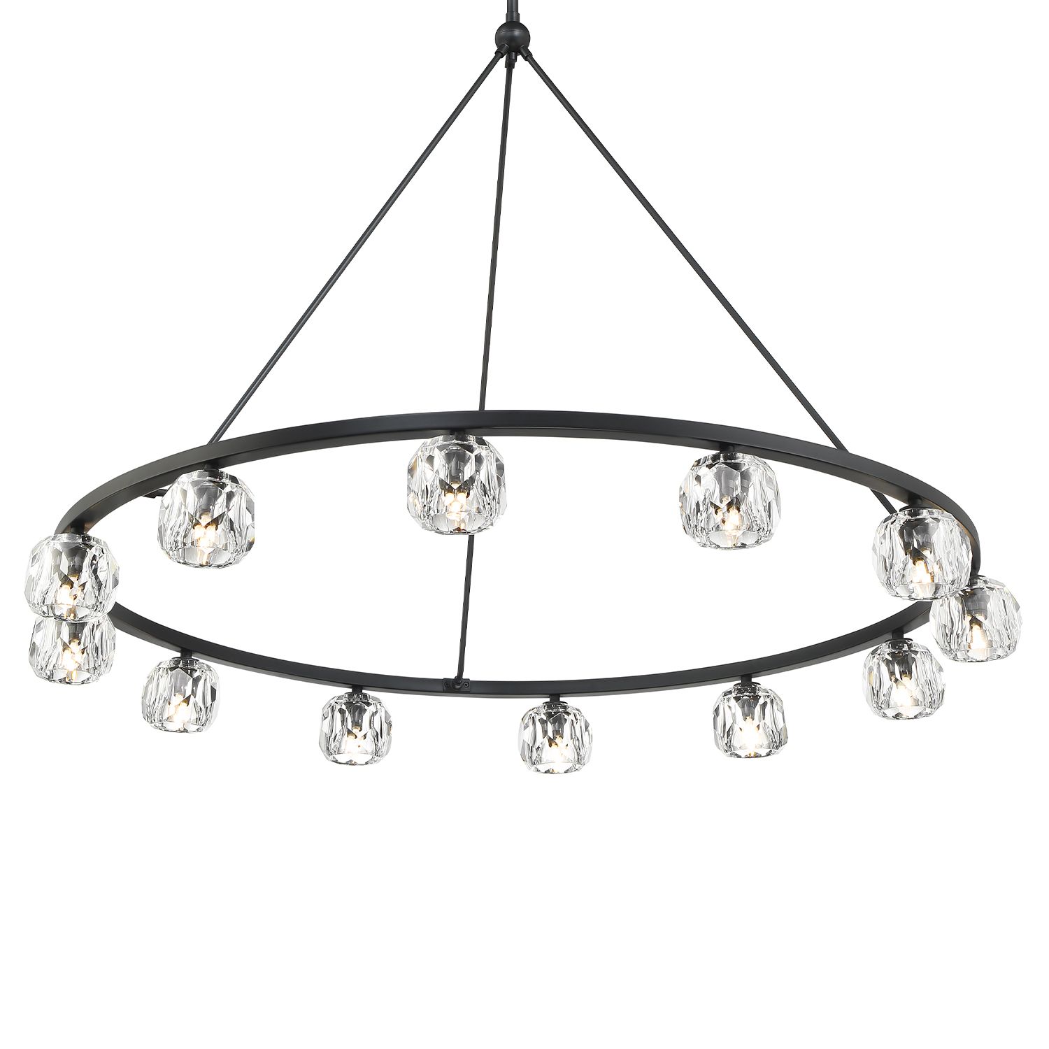Aragon 12 Light Matte Black Chandelier