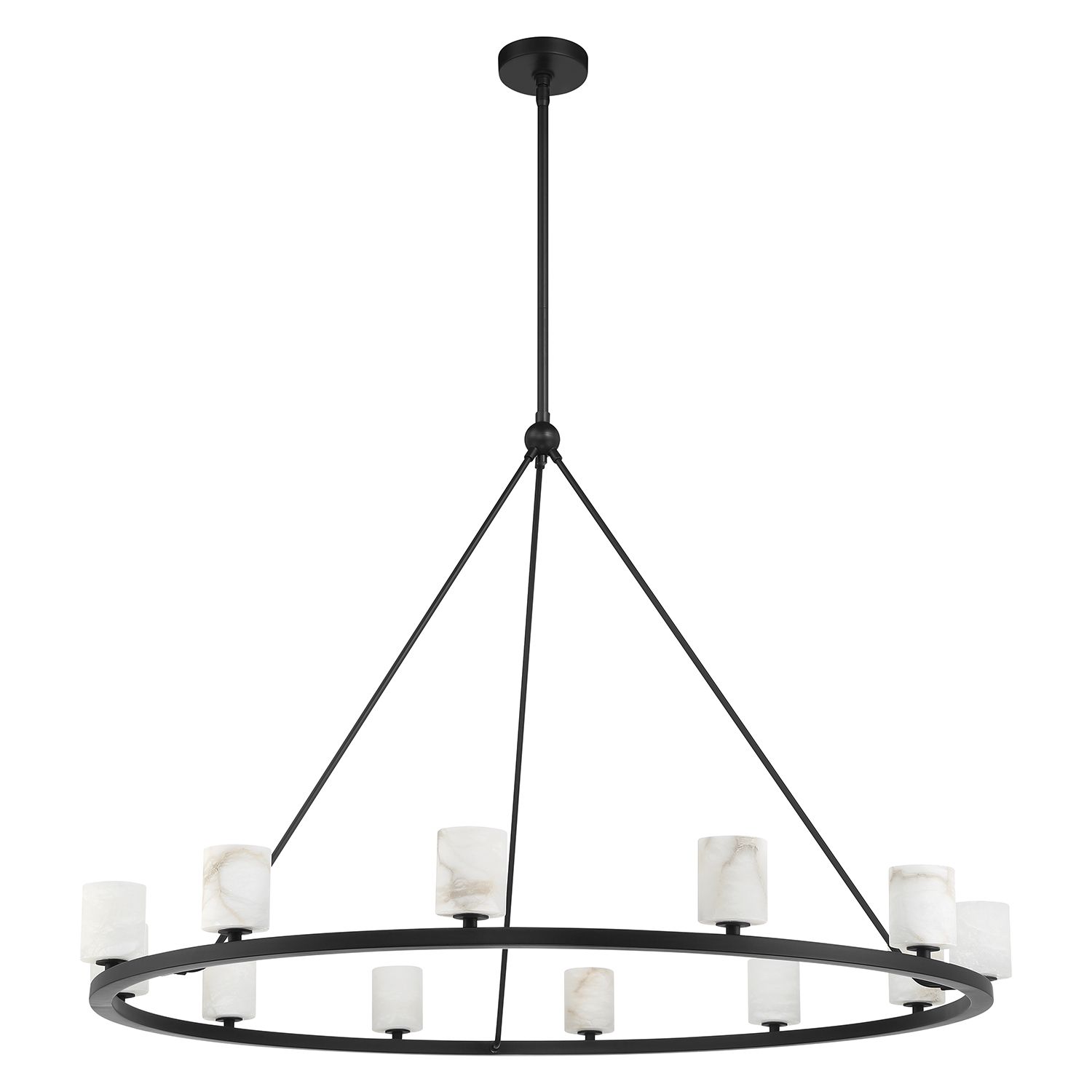 Thumbnail3 of Aragon 12 Light Matte Black Chandelier more views